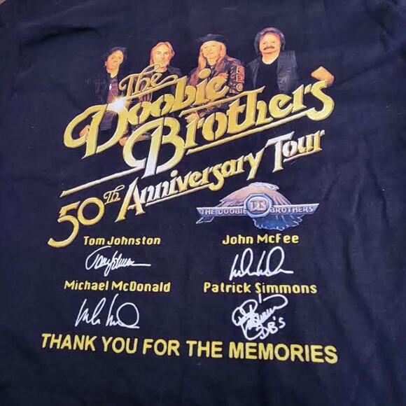 The Doobie Brothers Tour 50th Anniversary Classic T-Shirt Sz L, 100% Cotton New - Picture 12 of 12